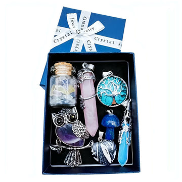 Healing Stones Premium Grade Crystals Set with Chakra Yoga and Meditation Accessories in Gift Box